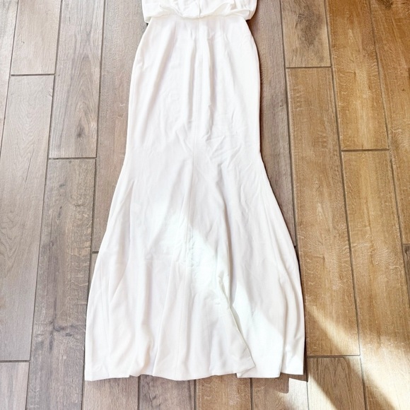 NEW Dress The Population Maxi Dress Formal Bridal Wedding Off White Small - Picture 8 of 13